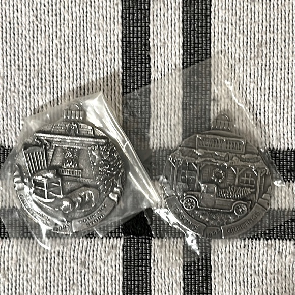 Vintage Country Store Pewter Ornaments - Picture 4 of 5